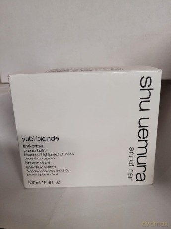 Care mask neutralizing yellow hair tones Yubi Blonde Anti-Brass Purple Balm - Volume: 500 ml
