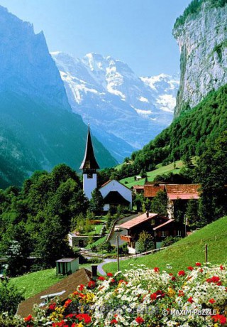 Puzzle 600 - Wioska alpejska Austria MAXIM [PUZZLE]
