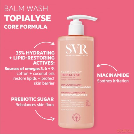 Cleansing body balm for dry skin Topialyse Cleansing Balm 400 ml