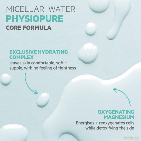 Cleansing micellar water for sensitive skin Physiopure Cleansing Micellar Water 400 ml