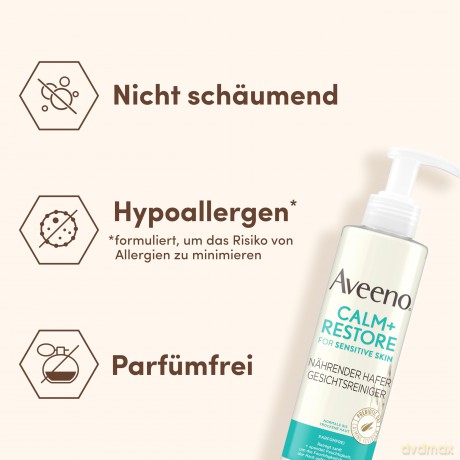 Cleansing skin gel Calm+ Restore Nourishing Oat Cleanser 200 ml