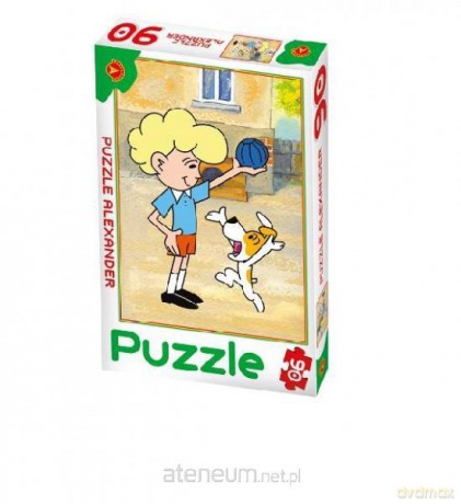 Puzzle 90 - Reksio. Zabawa z chłopcem ALEX [PUZZLE]