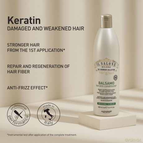 Conditioner with keratin for weak and damaged hair Keratin Conditioner - Volume: 500 ml