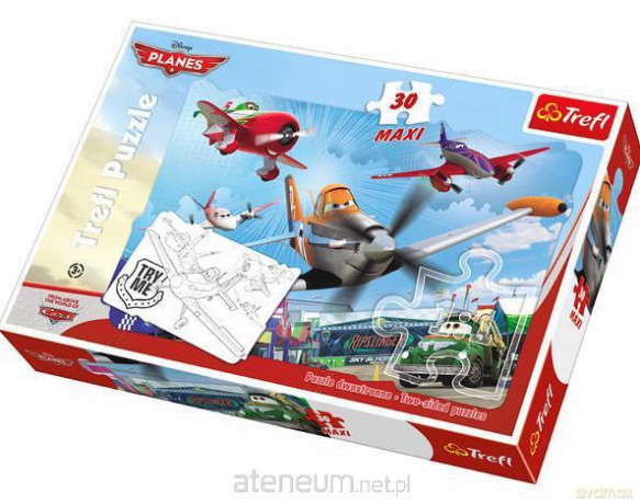 Puzzle konturowe 30 maxi Przygody Dusty'ego TREFL [PUZZLE]