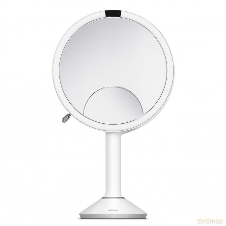 Cosmetic mirror with touch control of lighting intensity Sensor Trio White stainless steel