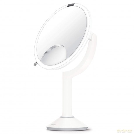 Cosmetic mirror with touch control of lighting intensity Sensor Trio White stainless steel