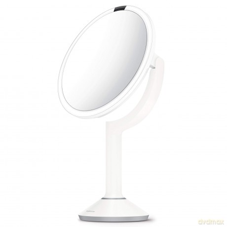 Cosmetic mirror with touch control of lighting intensity Sensor Trio White stainless steel