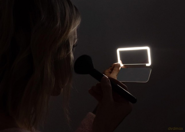 Cosmetic pocket mirror with LED lighting white KZ2010