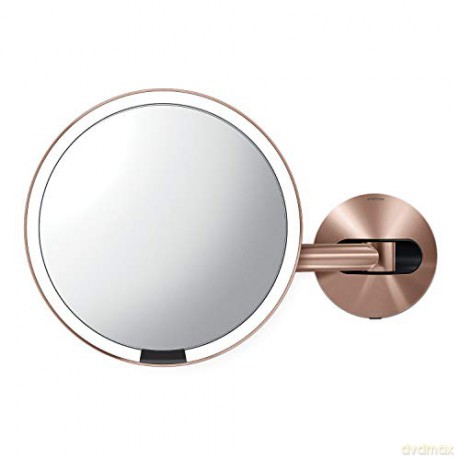 Cosmetic wall mirror with Rose Gold sensor