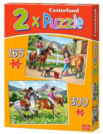 Puzzle x 2 - Riding Horses CASTOR 119940 [PUZZLE]