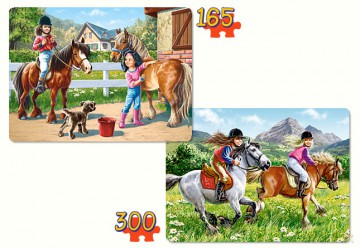 Puzzle x 2 - Riding Horses CASTOR 119940 [PUZZLE]