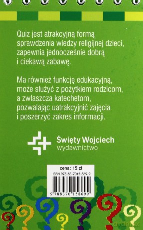 Quiz religijny dla dzieci młodszych [KSIĄŻKA]