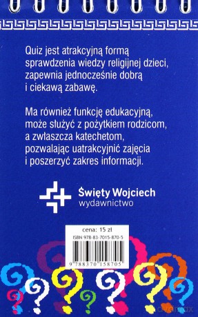 Quiz religijny dla dzieci starszych [KSIĄŻKA]