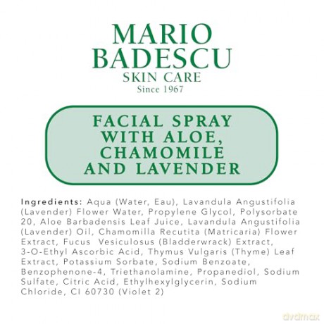 Facial mist Facial Spray with Aloe, Chamomile and Lavender - Volume: 118 ml
