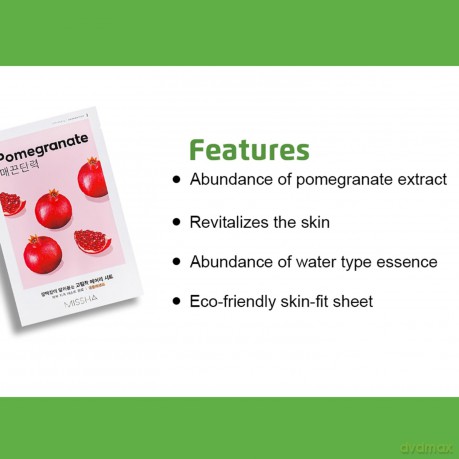Firming face mask Pomegranate Airy Fit Sheet Mask 19 ml