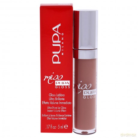 Glittering lip gloss Miss Pupa Gloss Ultra Shine Gloss Instant Volume Efect 5 ml - Shade: 103 Forever Nude