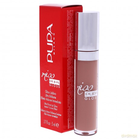 Glittering lip gloss Miss Pupa Gloss Ultra Shine Gloss Instant Volume Efect 5 ml - Shade: 103 Forever Nude
