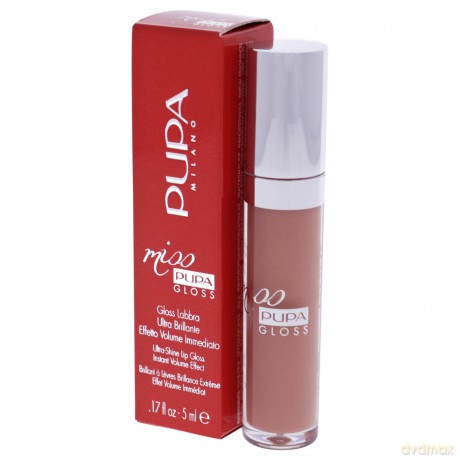 Glittering lip gloss Miss Pupa Gloss Ultra Shine Gloss Instant Volume Efect 5 ml - Shade: 300 Soft Kiss