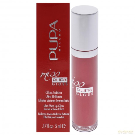 Glittering lip gloss Miss Pupa Gloss Ultra Shine Gloss Instant Volume Efect 5 ml - Shade: 302 Ingenious Pink