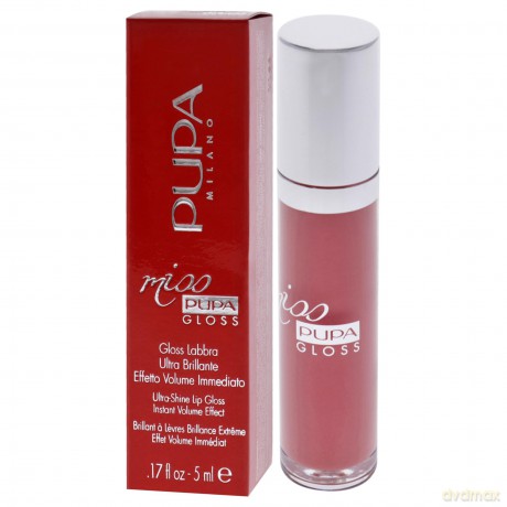 Glittering lip gloss Miss Pupa Gloss Ultra Shine Gloss Instant Volume Efect 5 ml - Shade: 302 Ingenious Pink