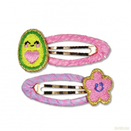 Hair clip Clipstar Frutti Avocado 2 pcs