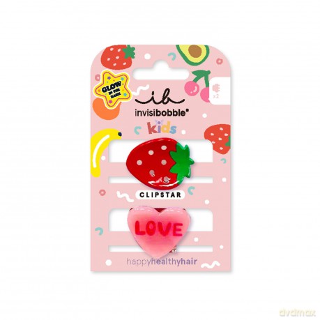 Hair clips Clipstar Glow Frutti Strawberry 2 pcs