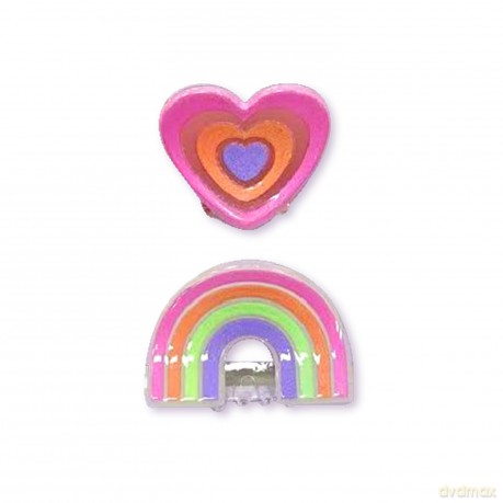 Hair clips Clipstar Glow Happy Heart 2 pcs