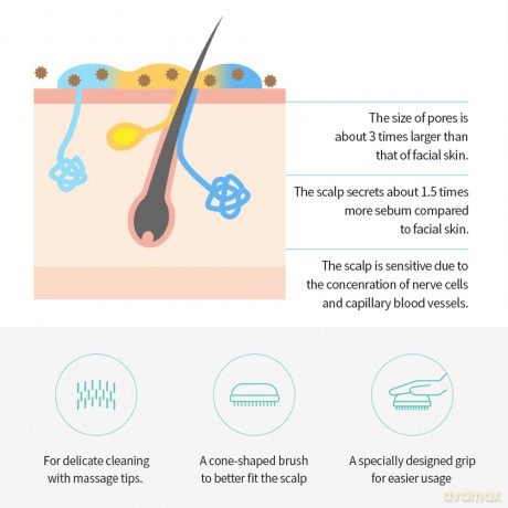Head Cleaning Massage Brush