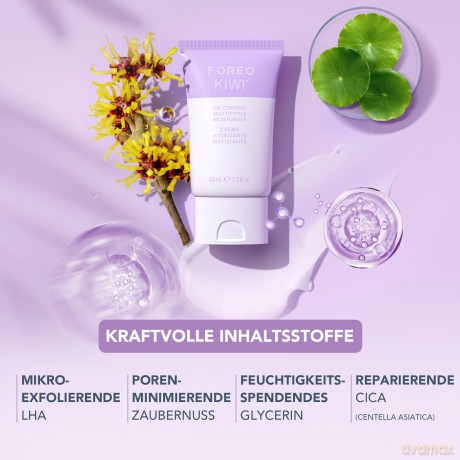 Hydrating and mattifying cream for oily skin Kiwi Oil Control Mattifying Moisturizer 40 ml