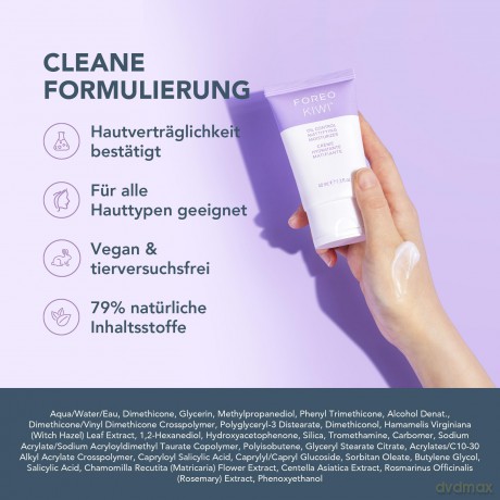 Hydrating and mattifying cream for oily skin Kiwi Oil Control Mattifying Moisturizer 40 ml