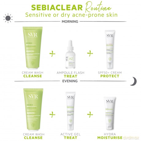 Hydrating cleansing cream for weakened skin Sebiaclear Cleansing Cream - Volume: 200 ml