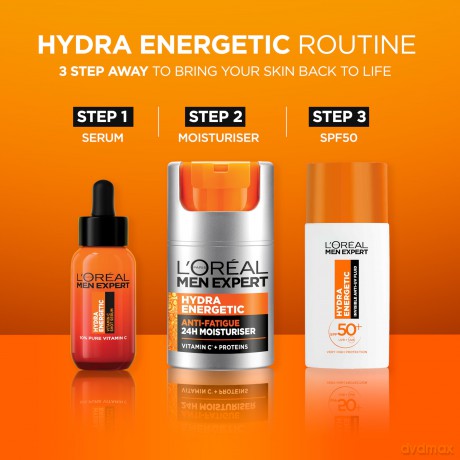 Hydrating fluid SPF 50+ Men Expert Hydra Energetic Invisible Anti-UV Fluid 50 ml