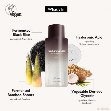 Hydrating tonic for sensitive skin Black Rice Hyaluronic Toner 300 ml