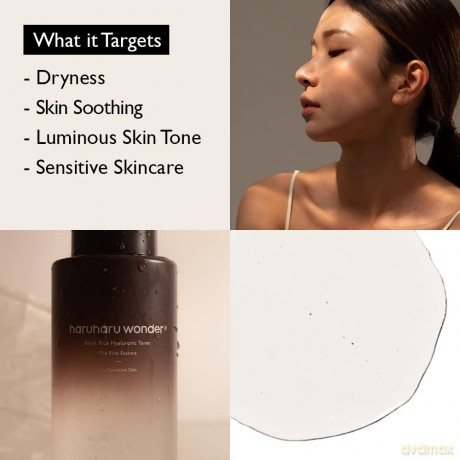 Hydrating tonic for sensitive skin Black Rice Hyaluronic Toner 300 ml