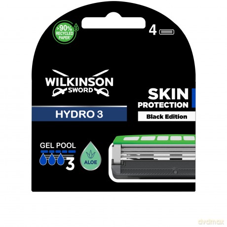 Hydro 3 Black Edition replacement heads 4 pcs