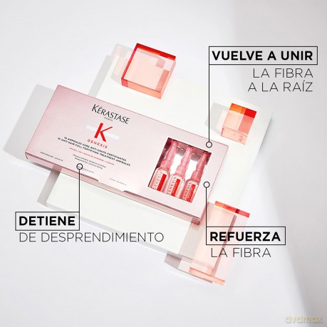 Intensive treatment for weak hair with a tendency to fall out Genesis Ampoules Cure Anti-Chute Fortifiantes 10 x 6 ml