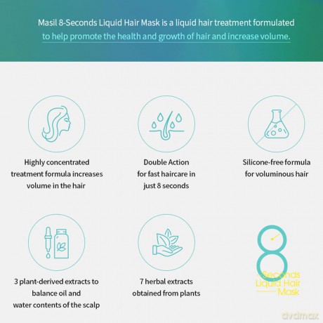 Intensively regenerating hair mask 8 Seconds Liquid Hair Mask - Volume: 20 x 8 ml