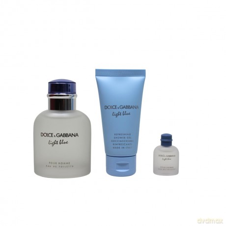 Light Blue Pour Homme - woda toaletowa 75 ml + sprchov gel 50 ml + woda toaletowa 4,5 ml