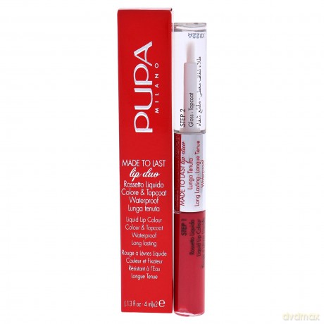 Long-lasting liquid lipstick Made To Last Lip Duo Liquid Lip Colour 2 x 4 ml - Shade: 001 Hot Coral