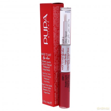 Long-lasting liquid lipstick Made To Last Lip Duo Liquid Lip Colour 2 x 4 ml - Shade: 001 Hot Coral
