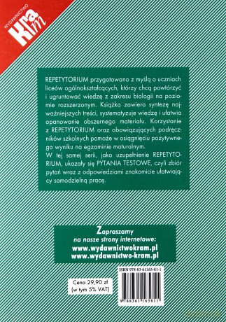 Repetytorium Od A do Z - Biologia ZR w.2012 KRAM [KSIĄŻKA]