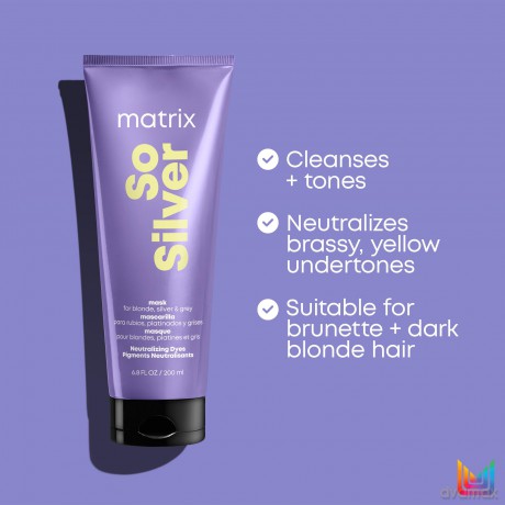 Mask for blond hair neutralizing yellow tones So Silver Neutralizing Mask 500 ml