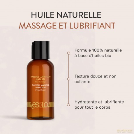 Massage and lubricating organic oil Orange Blossom Natural Massage Lubricant 100 ml
