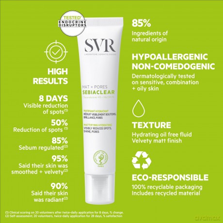 Mattifying care for reducing sebum Sebiaclear Mat+Pores Mattifying Moisturiser 40 ml
