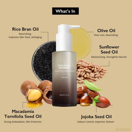 Moisturizing and gentle cleansing oil Black Rice Moisture Deep Cleansing Oil Vegan 150 ml