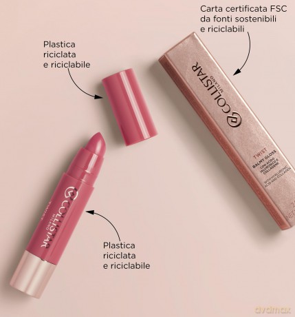 Moisturizing lip balm with Twist gloss Balmy Gloss 2.8 g - Shade: 208 Cherry