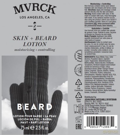 Moisturizing lotion for beard and skin MVRCK Beard Skin & Beard Lotion 75 ml