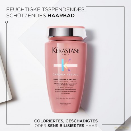 Moisturizing shampoo for colored hair Chroma Absolu Bain Chroma Respect Shampoo - Volume: 250 ml