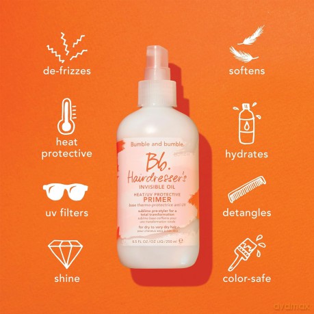Multifunctional spray for heat protection of hair Hair dresser`s Invisible Oil Heat/UV Protective Primer - Volume: 250 ml