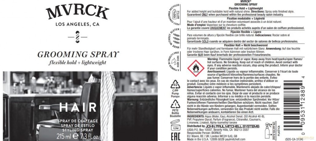 MVRCK Hair Grooming Spray 215 ml